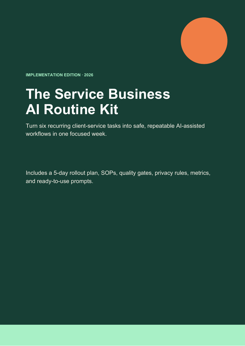 Cover of The Service Business AI Routine Kit